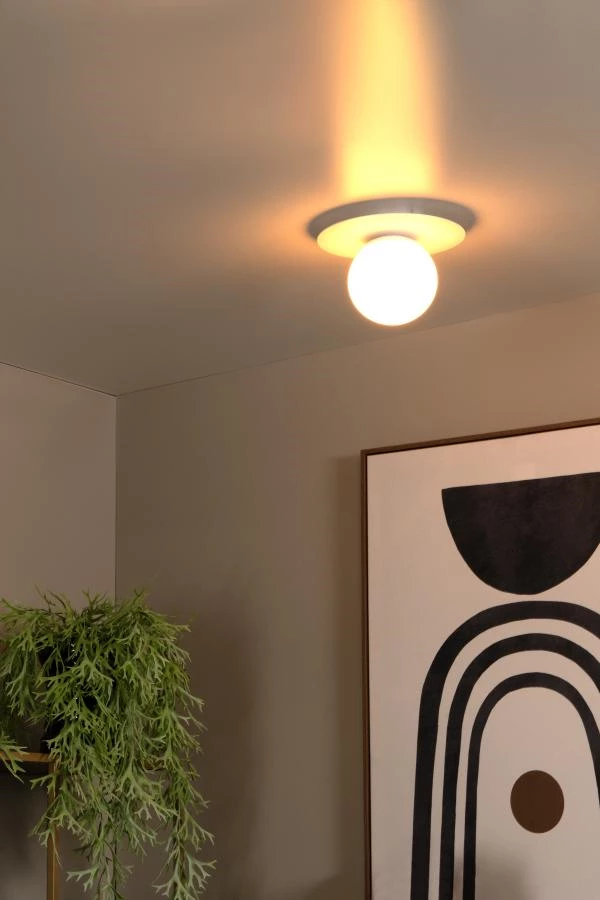 Lucide TRICIA - Flush ceiling light - Ø 25 cm - 1xE27 - White - ambiance 1